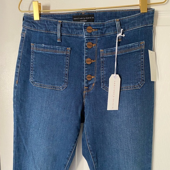 Sanctuary Demi Patch Pocket Button Fly High Rise Denim Jean- Size 28/6 - NWT - Picture 1 of 7